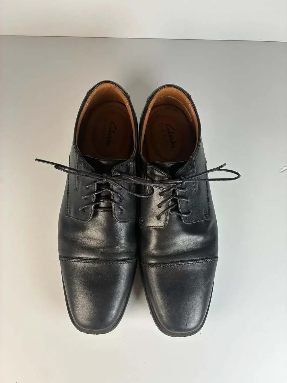 Clarks Tilden Cap Men's Size 8.5W Leather Cap Toe Oxford Dress Shoes